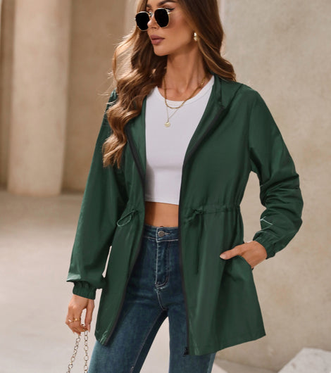 Ivy Lane Outdoor Waterproof Long Sleeve Hooded Windbreaker Ivy Lane Outdoor Waterproof Long Sleeve Hooded Windbreaker