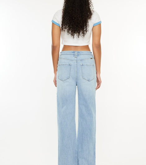 Kancan Distressed High Waist Straight Jeans