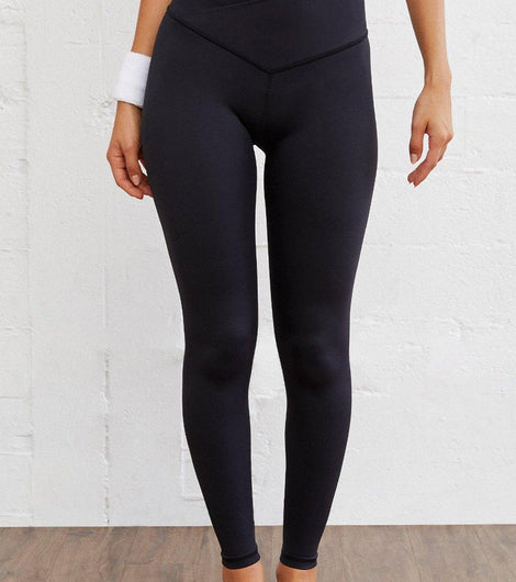 Black Arched Waist Seamless Active Leggings - Rebel Chics