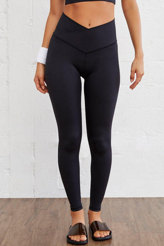 Black Arched Waist Seamless Active Leggings - Rebel Chics