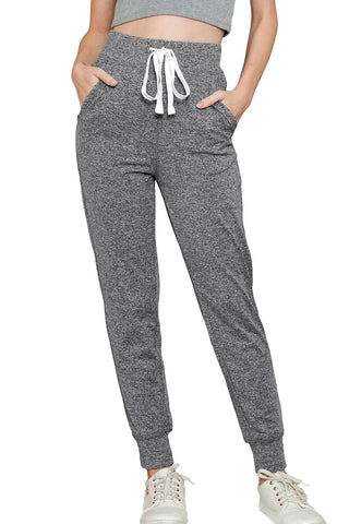 Black Casual Drawstring Drop Waist Pocketed Joggers - Rebel Chics