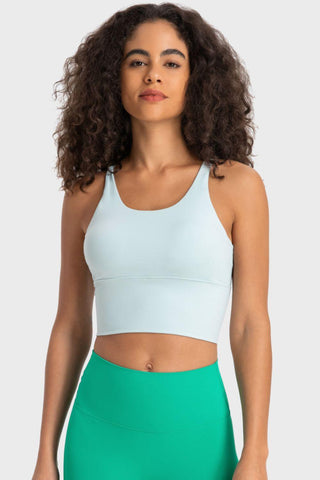 Crisscross Back Ladder Detail Sports Bra - Rebel Chics