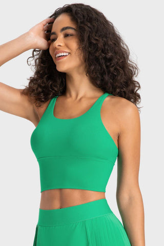 Crisscross Back Ladder Detail Sports Bra - Rebel Chics