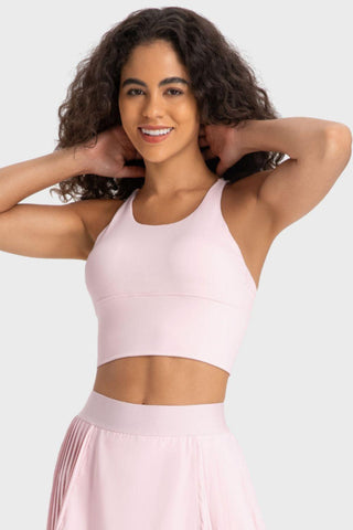 Crisscross Back Ladder Detail Sports Bra - Rebel Chics