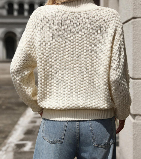 Mock Neck Long Sleeve Sweater