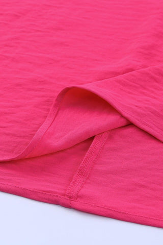 Pink Casual Shirred Cuffs Half Sleeve Top - Rebel Chics