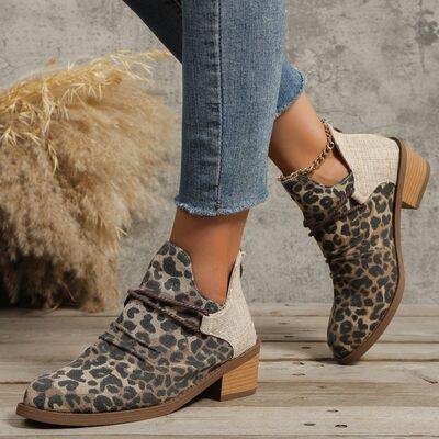 Contrast Canvas Low Heel Boots - Rebel Chics