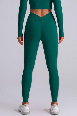 High Waist Active Leggings with Pockets - Rebel Chics