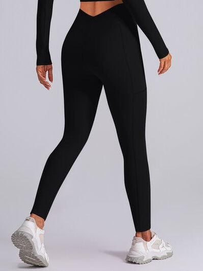 High Waist Active Leggings with Pockets - Rebel Chics