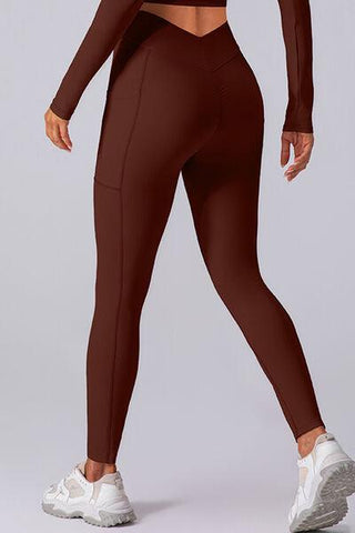 High Waist Active Leggings with Pockets - Rebel Chics