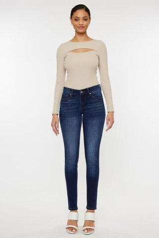 Kancan Mid Rise Gradient Skinny Jeans - Rebel Chics