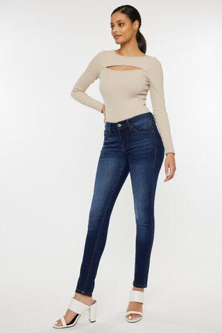 Kancan Mid Rise Gradient Skinny Jeans - Rebel Chics