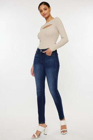 Kancan Mid Rise Gradient Skinny Jeans - Rebel Chics