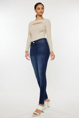 Kancan Mid Rise Gradient Skinny Jeans - Rebel Chics