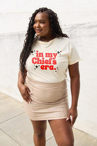 Simply Love Full Size IN MY CHIEFS ERA Short Sleeve T-Shirt - Rebel Chics