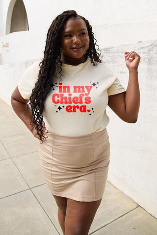 Simply Love Full Size IN MY CHIEFS ERA Short Sleeve T-Shirt - Rebel Chics