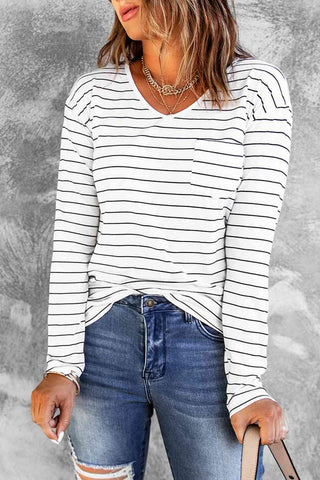 Striped Long Sleeve T-Shirt - Rebel Chics